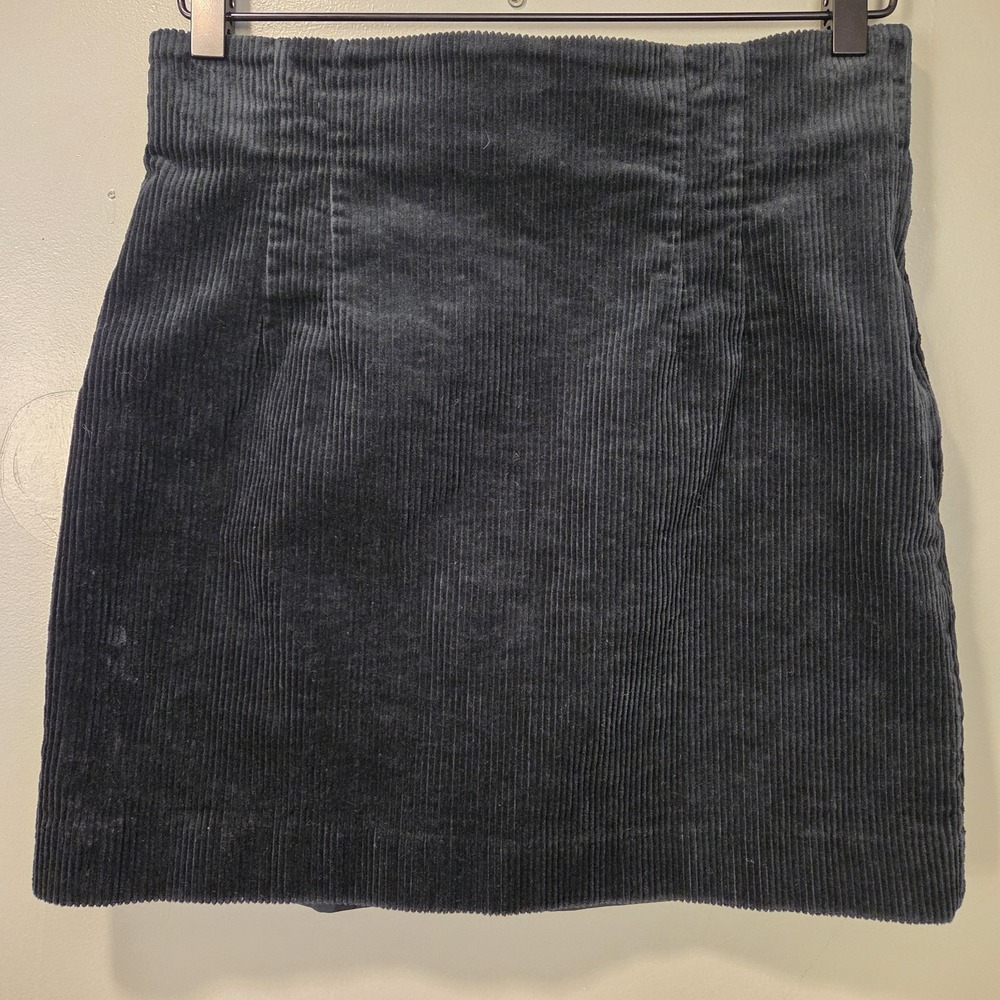 Stockholm Atelier & Other Stories Corduroy Mini Skirt Women's Size 8 Green Black